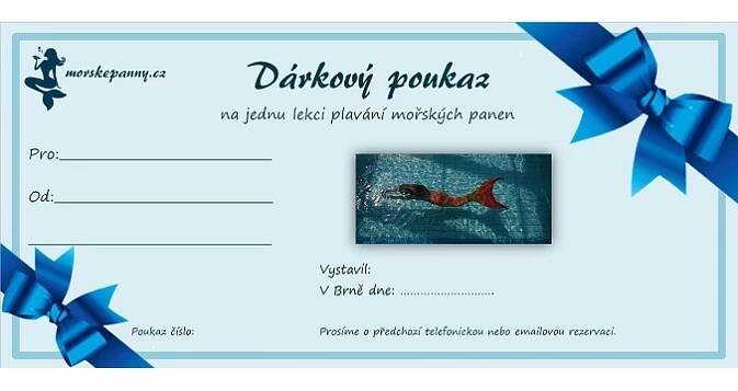 Dárkový poukaz - PRODEJ DOČASNĚ POZASTAVEN | Zážitkové kurzy plavání v ...