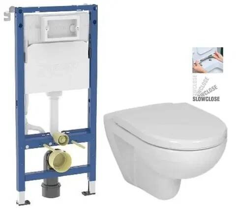 WC sedátka GEBERIT DuofixBasic bez tlačítka + WC JIKA LYRA PLUS + SEDÁTKO DURAPLAST SLOWCLOSE 458.103.00.2 X LY5