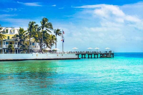 Colorful Higgs Memorial Beach Park Pier Key West Florida