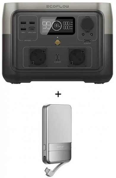 EcoFlow RIVER 2 Max Powerstation + Rapid 5000 Powerbank (0% MwSt. für PV)
