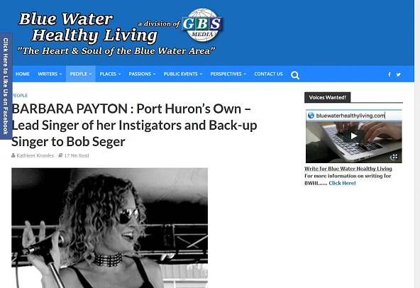 Barbara Payton Featured on Blue Healthy Living