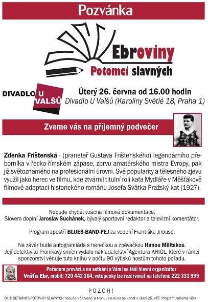 26.6.2018 - Praha | GUSTAV FRIŠTENSKÝ