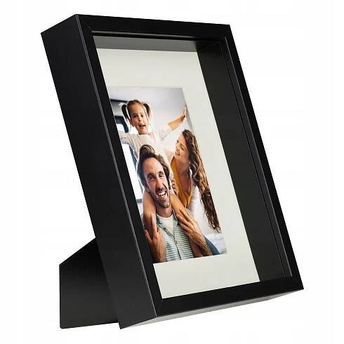 Rámeček hluboký 3D box na fotografii mech ruční práce 21x30 A4 černý