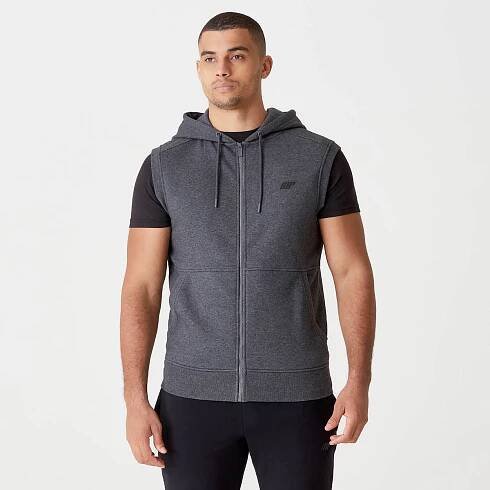 MyProtein Tru-Fit pánská sportovní mikina bez rukávů 2.0 - grafitová | BuďLepší.cz