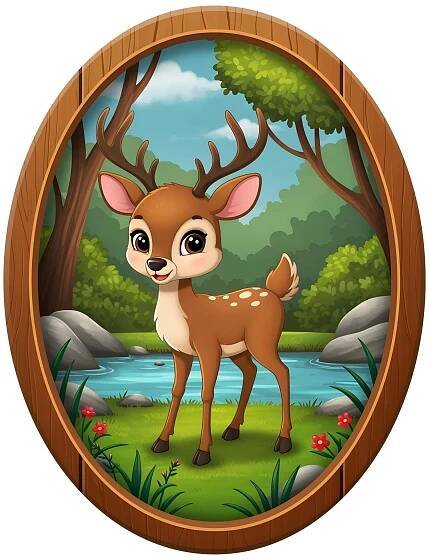 Bambi - drevené puzzle