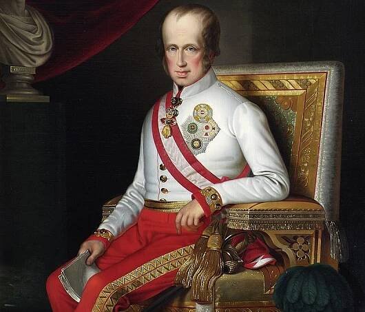 Rakouský císař Ferdinand V. Dobrotivý vymyslel pojízdnou postel