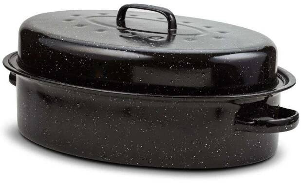 NAVA Oválný smaltovaný pekáč s víkem - 6l