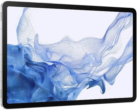 přední strana tabletu Samsung Galaxy Tab S8 stříbrný