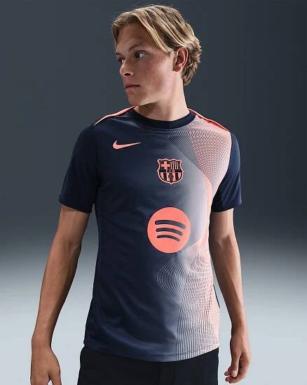 Pánské třetí předzápasové fotbalové tričko Nike Dri-FIT FC Barcelona Academy Pro