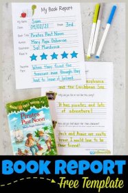Make sure kids are understanding what they read with this free book report template. This 1st grade book report is a handy, NO PREP way to ensure early readers are understanding what they are reading. The book report template 3rd grade has a spot for first grade, second grade, third grade, and fourth grade students to write down book title, author, rate the book, tell their favorite part, give a summary of the book, and more. This is such a handy, free printable, book report template 2nd grade.  Simply grab the free downloadable book reports and you are ready to go!
