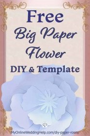 DIY Giant Paper Flowers with Template. 5 Steps! 10