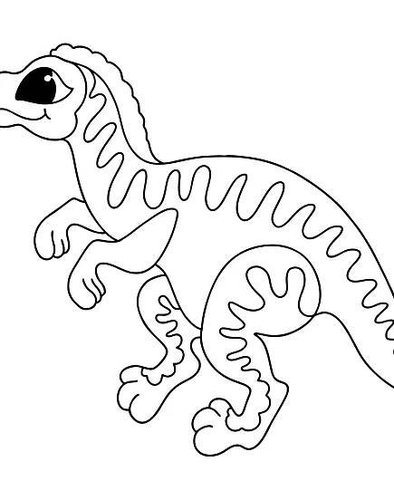 Omalovánka velociraptor - Omalovánky pro děti