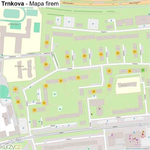 Trnkova - mapy | Kurzy.cz