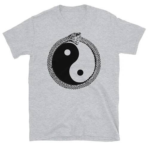 Ouroboros Yin Yang Spiritual Meditation Gift Short-sleeve Unisex T ...