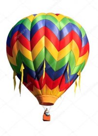 Stáhnout - Horkovzdušný balón izolované na bílém pozadí — Stock obrázek