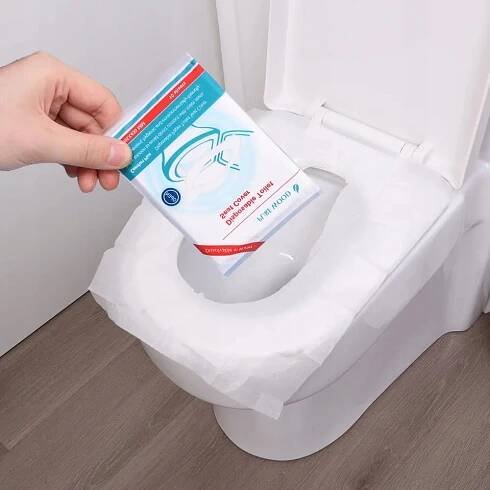 PAPÍROVÉ PODLOŽKY NA WC PODLOŽKY NA JEDNO POUŽITÍ, SADA 10 KS za 41.00CZK - Allegro