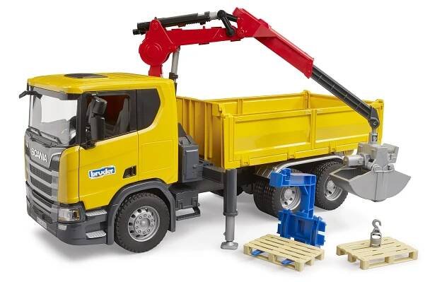 03551 - Scania Super 560R Baustellen-LKW mit Kran und 2 Paletten