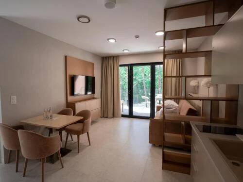 TV a/nebo společenská místnost v ubytování Sea & Forest Resort Międzyzdroje
