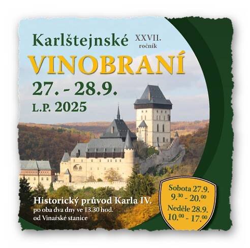 XXVII. Karlštejnské vinobraní - září 2025 - program