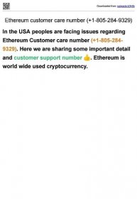 Ethereum customer care number (+1-805-284-9329)