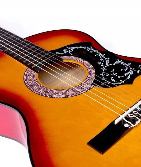 Kytara klasická 3/4 7/8 Vintage Sunburst od 12 let pro děti i dospělé Značka Castelo
