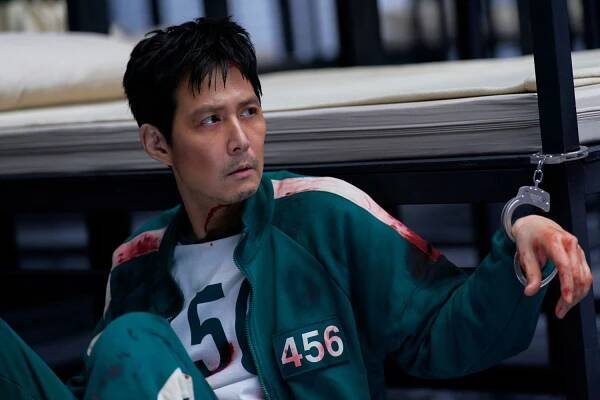 Lee Jung-jae as Seong Gi-hun in Squid Game.