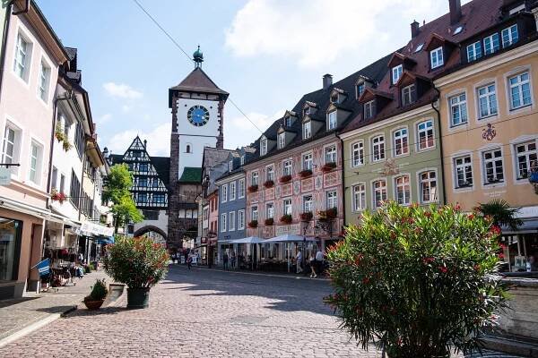 Freiburg im Breisgau , Tyskland Germany, Baden Württemberg, pastel, houses, view, street