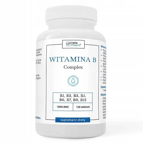 VITAMÍN B Complex B1 B2 B3 B5 B6 B7 B9 B12 120 tabletky Vege