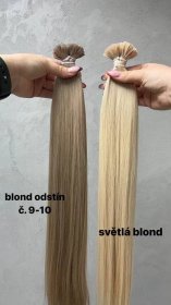 Evropské vlasy, délka 60 cm, studená blond, odstín 9-10