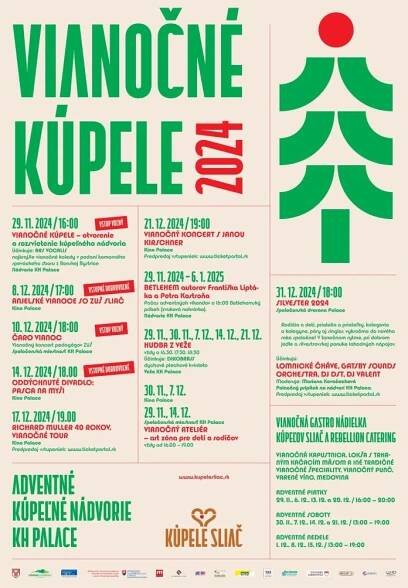 Vianočné kúpele: Na otvorenie najkrajších sviatkov v roku pozývajú aj Kúpele Sliač + program