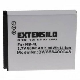 Extensilo Baterie NB-4L pro Canon IXUS 30 / 40 / 50 / 55, 800 mAh