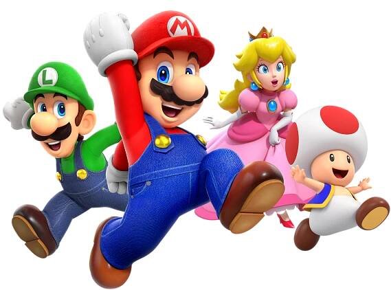 Mario, Luigi, Peach, and Toad