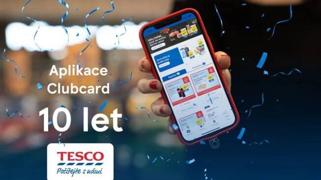 Tesco slaví 10 let aplikace Clubcard. Digitální věrnost přináší zákazníkům úspory, pohodlí i zábavu