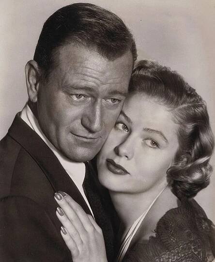 John Wayne and Nancy Olson, 1952