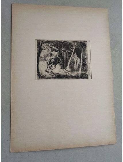 Adolf Alex Jelínek (1890 - 1957) - Ctirad a Šárka - lept, grafika, signováno - Antikvariát Valentinská