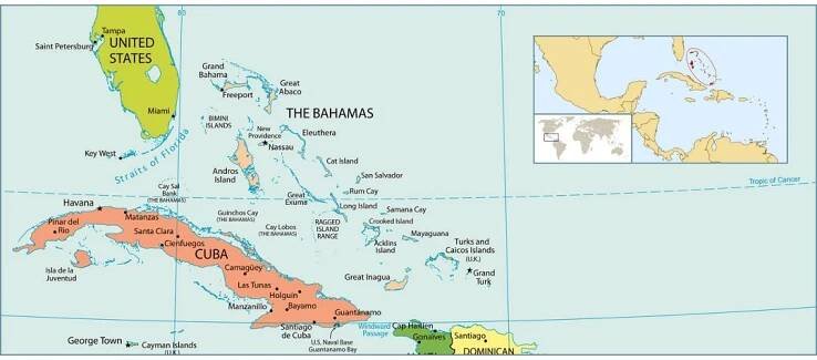 Maps of Bahamas | Collection of maps of Bahamas | North America | Mapsland | Maps of the World