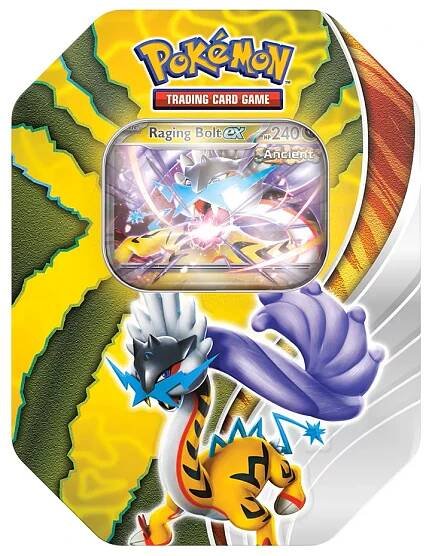 Karetní hra Pokémon TCG: Paradox Destinies Tin - Raging Bolt ex