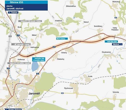 Jaroměř má jasno. Obchvat postaví Metrostav Infrastructure za 688 milionů Kč
