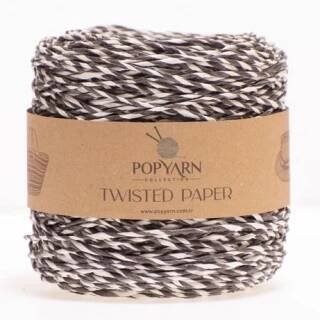 Popyarn papírová příze Twisted Paper B513 - bíločerná