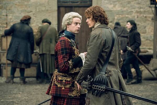 Cizinka - Střetnutí u Prestonpans - Z filmu - Andrew Gower, Sam Heughan