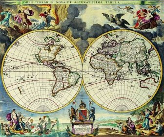 Staré mapy světa HD (023)