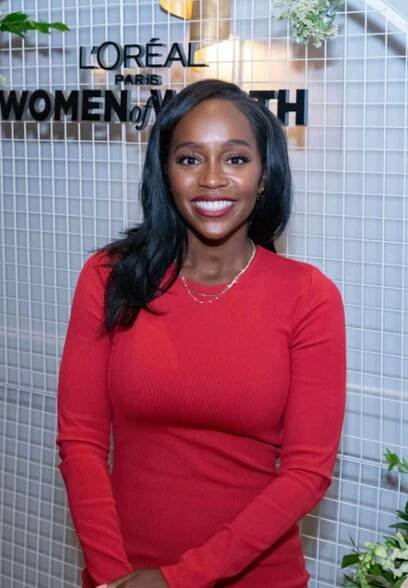 Aja Naomi King at 2023 Women of Worth Honoree First Look Dinner Event