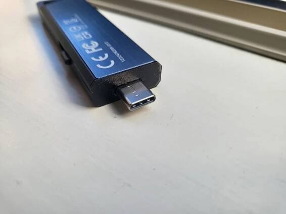 Adata UE800 1TB SSD on a window sill during our test and review process