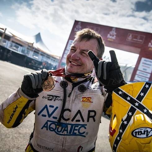 David Pabiška obsadil na Rally Dakar 2021 4. místo v kategorii malle moto | foto: Jantar Team