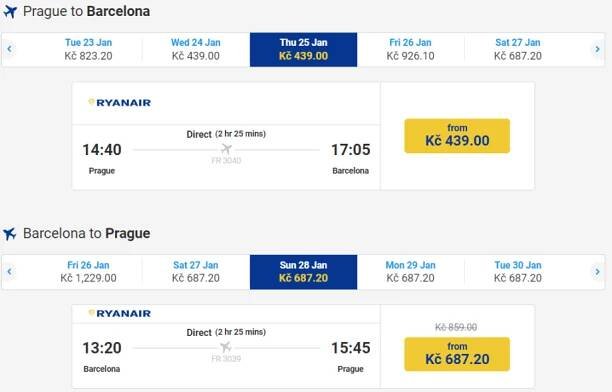 Na dva prodloužené víkendy z Prahy do Barcelony. Letenky od 1 126 Kč
