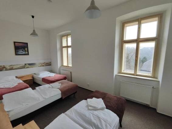 Posteľ alebo postele v izbe v ubytovaní Hotel Stará Škola