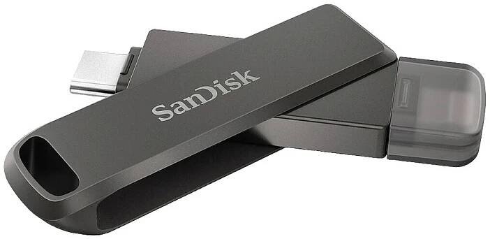 SanDisk iXpand® Luxe USB flash disk 64 GB černá SDIX70N-064G-GN6NN Lightning, USB-C™ (USB 3.1 Gen 1)