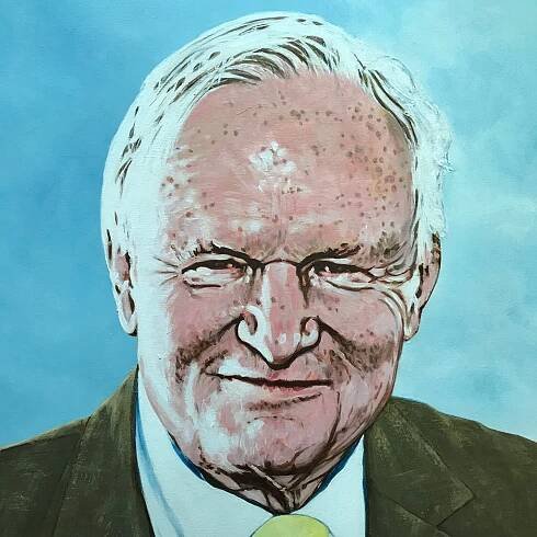 Graham Hudson - Michael by Graham - mixed media, size 70x70cm P.O.A.