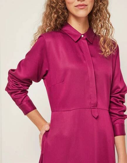 NILA - Šaty Anita Magenta Purple XS