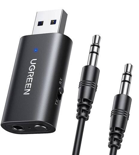 UGREEN Bluetooth 5.1 adaptér 2v1 Bluetooth vysílač Konektor přijímače Bluetooth vysílač pro TV,
